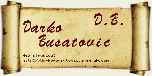 Darko Bušatović vizit kartica